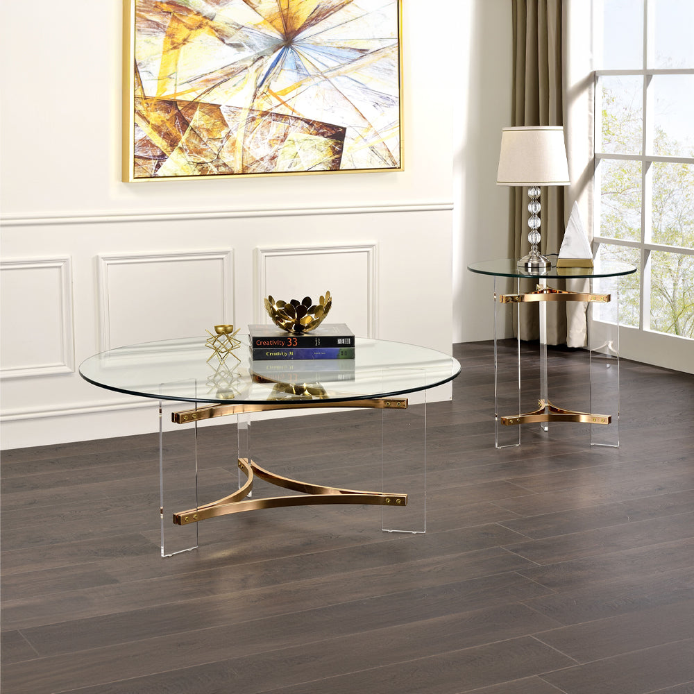 ACME Sosi Gold Coffee Table Model LV01083
