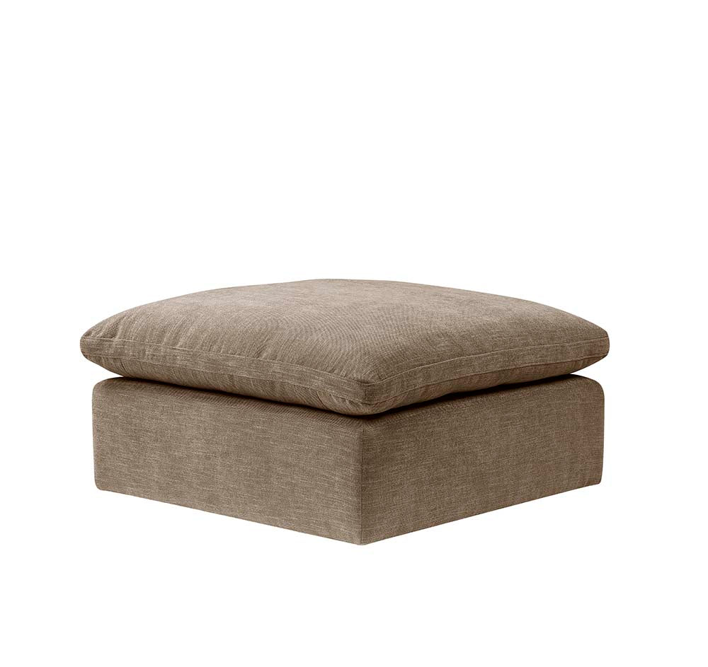 ACME Naveen Khaki Linen Modular Ottoman Model LV01108