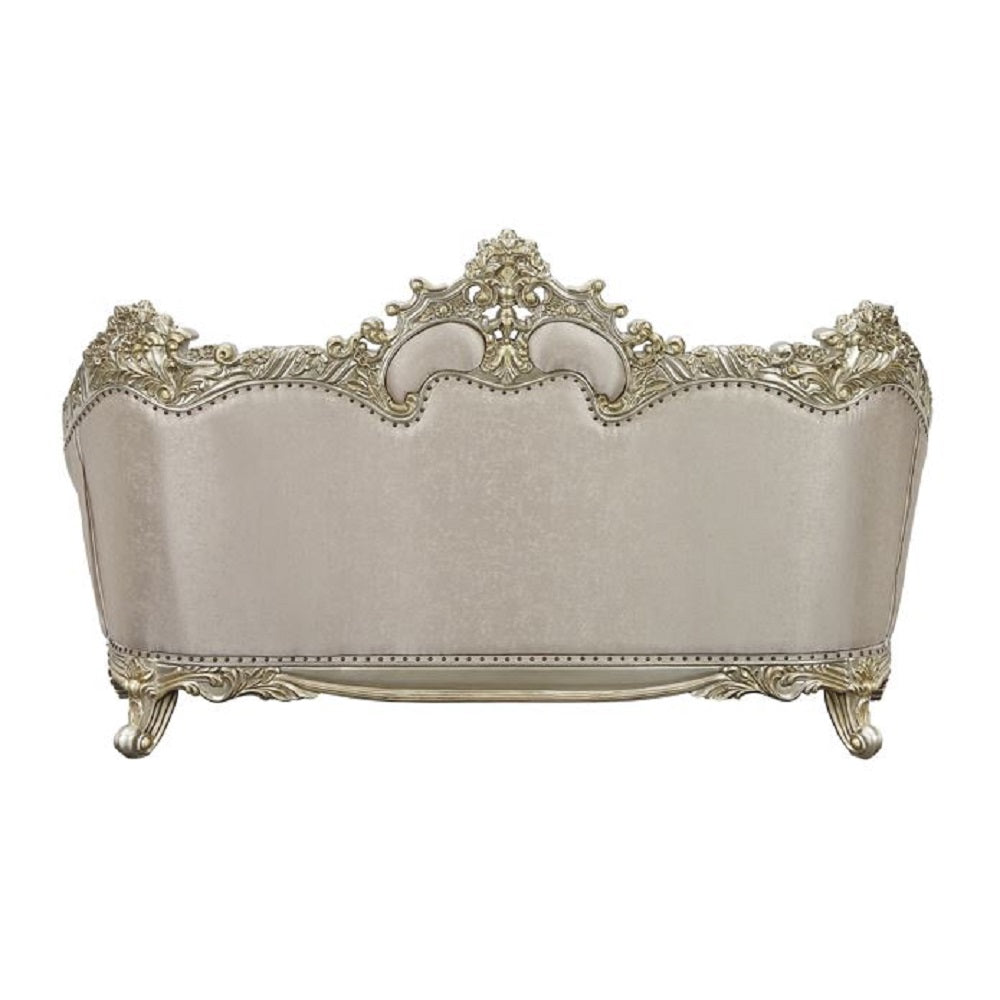 ACME Danae Fabric Champagne & Gold Sofa with 7 Pillows Model LV01193