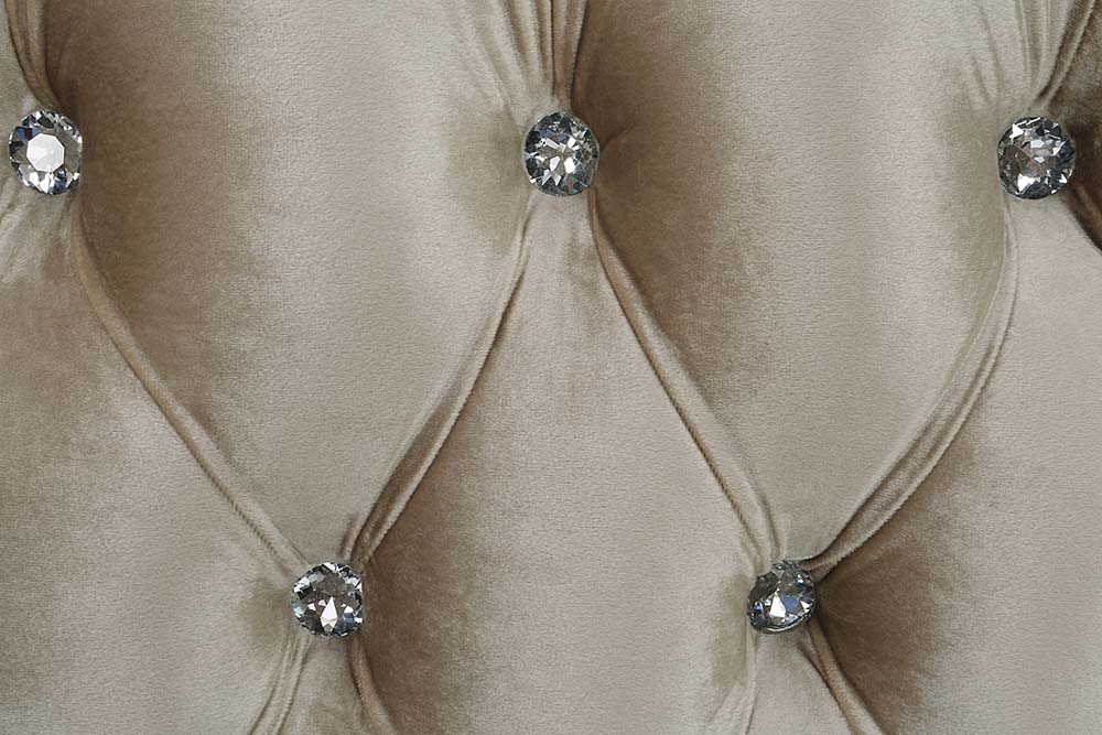 ACME Sorina Velvet Fabric & Antique Gold Loveseat with 5 Pillows Model LV01206