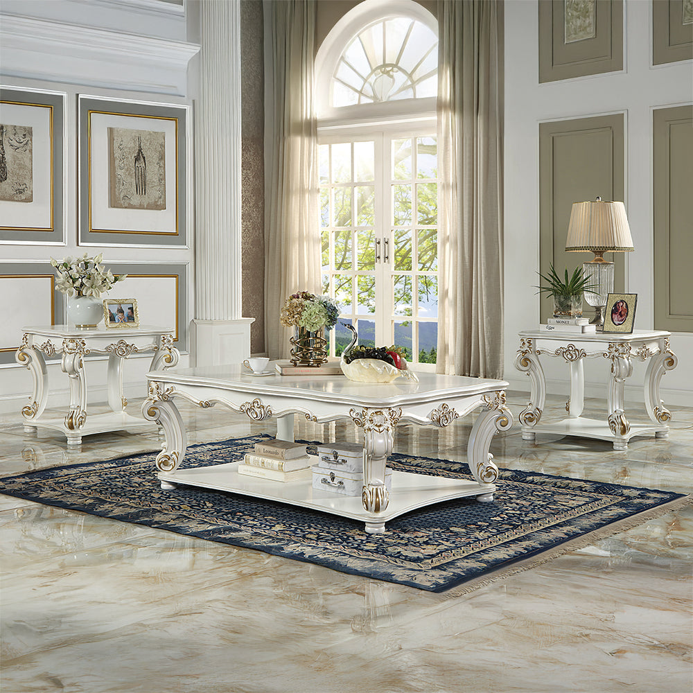 ACME Vendome Antique Pearl End Table Model LV01328