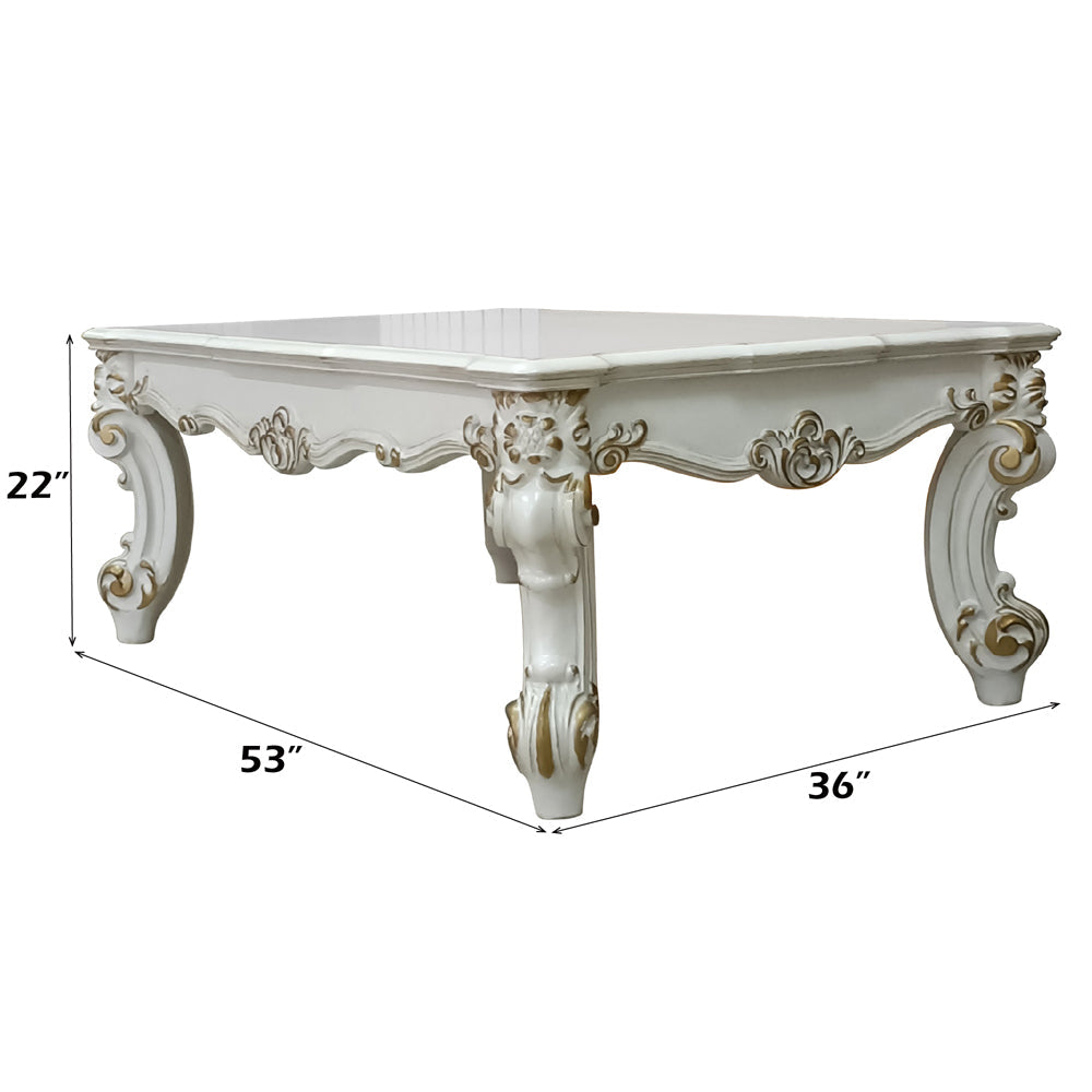ACME Vendome II Antique Pearl Coffee Table Model LV01332