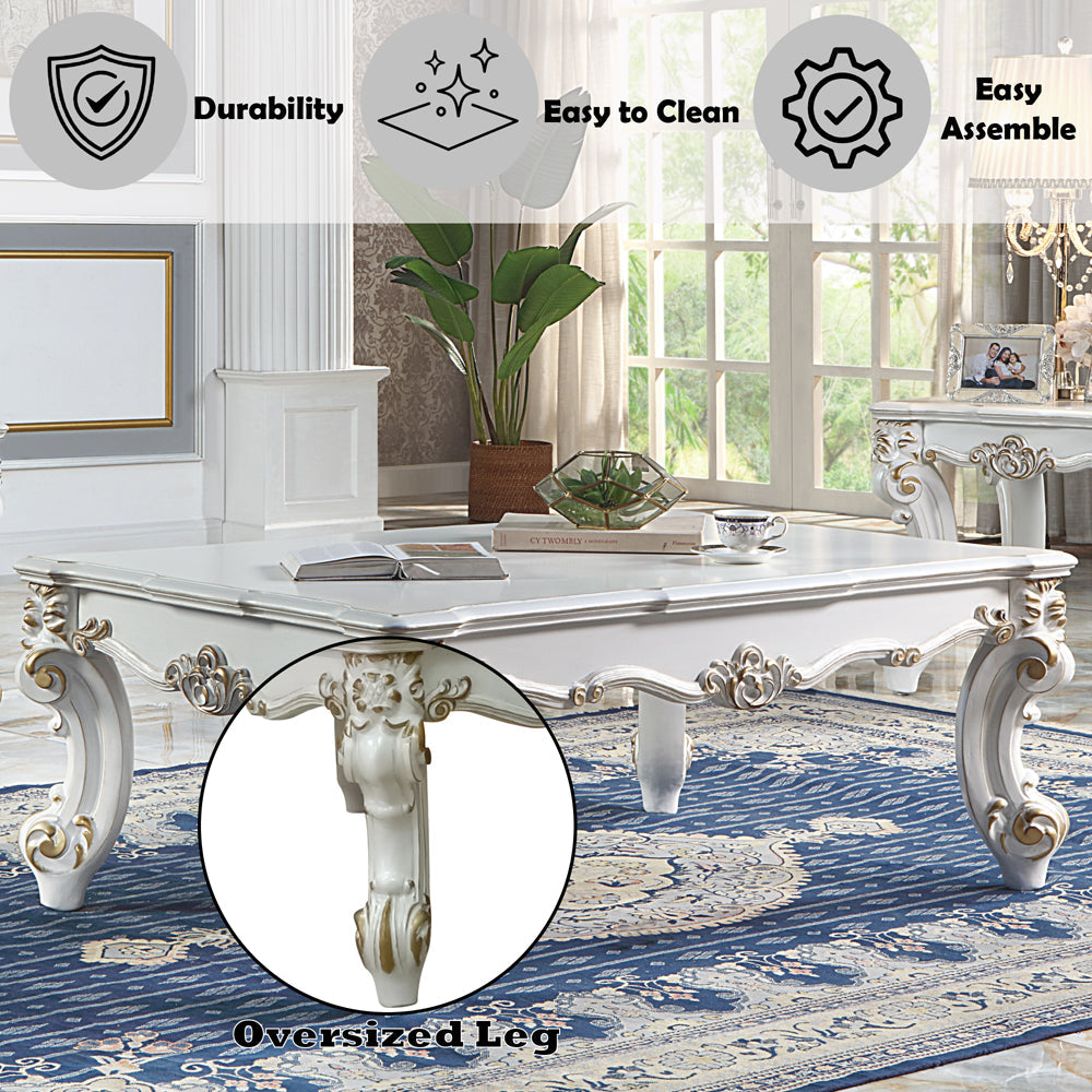 ACME Vendome II Antique Pearl Coffee Table Model LV01332