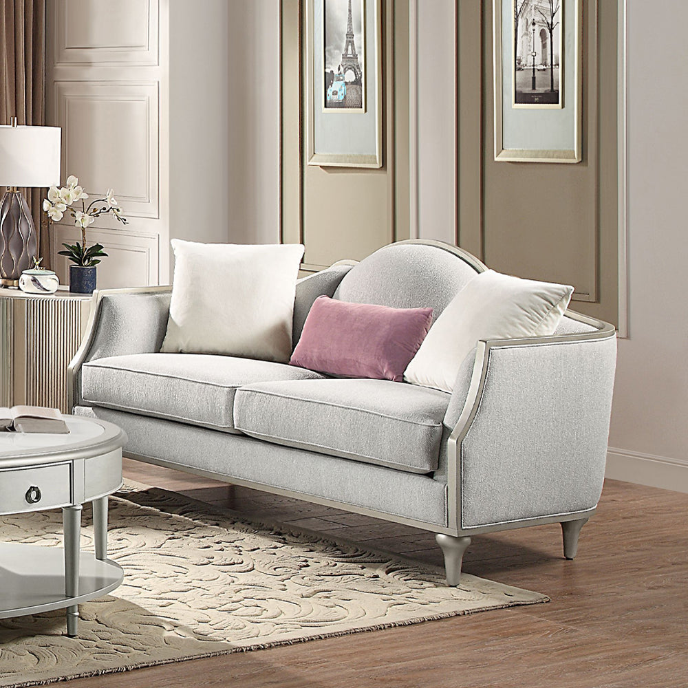 ACME Kasa Beige Linen Loveseat with 3 Pillows Model LV01500