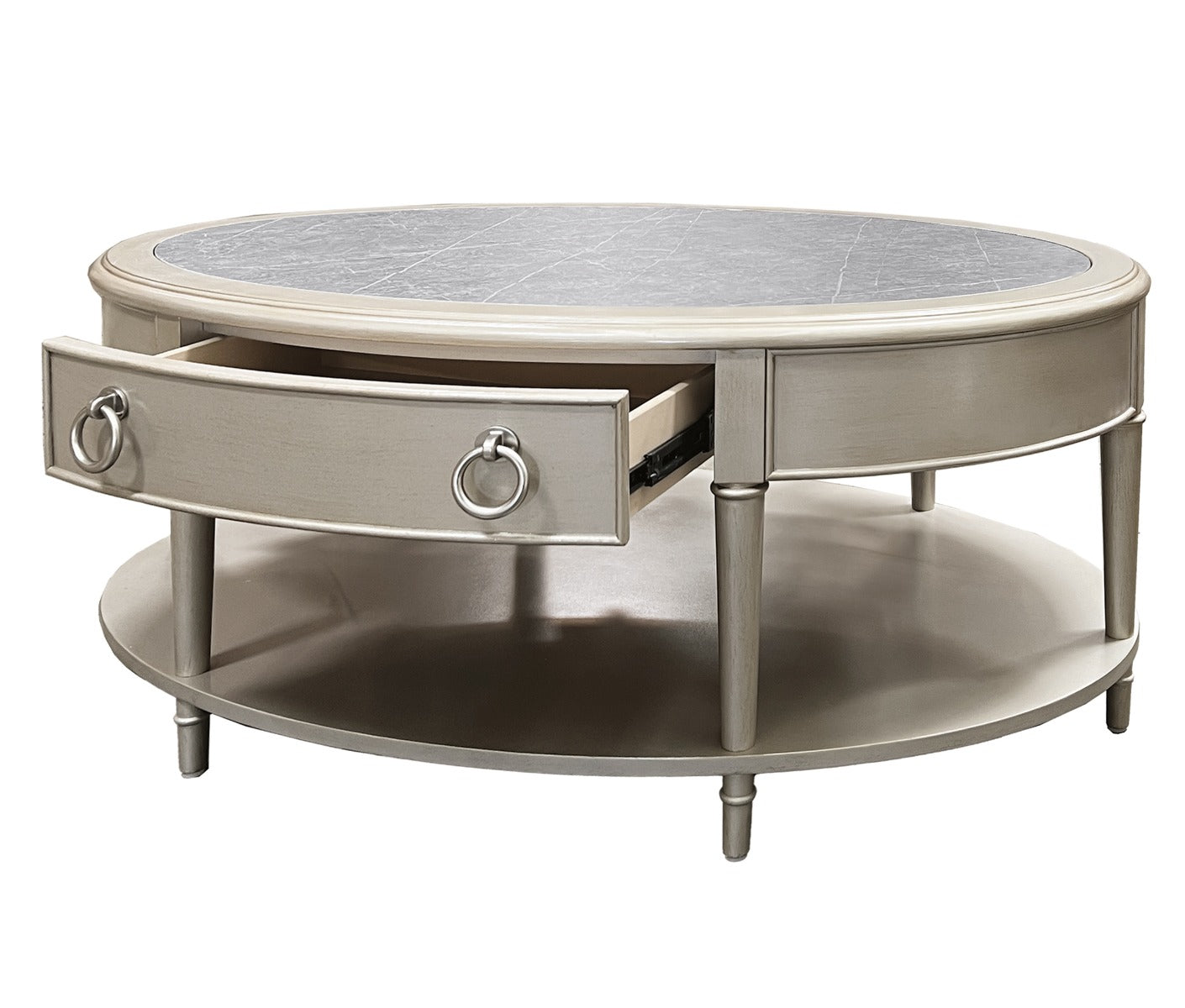 ACME Kasa Sintered Stone & Champagne Coffee Table Model LV01502