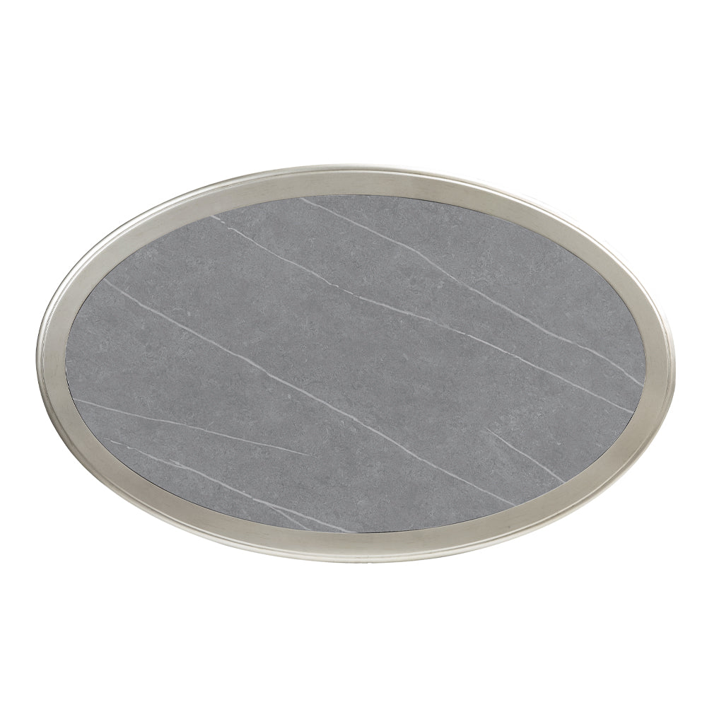 ACME Kasa Sintered Stone & Champagne Coffee Table Model LV01502