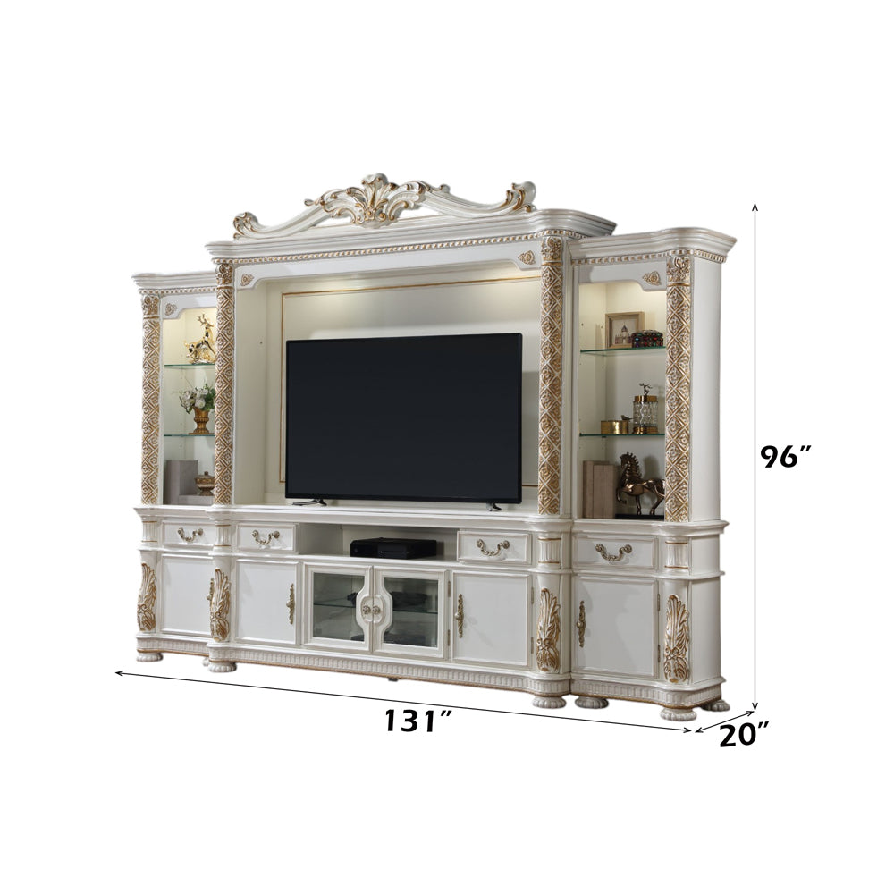 ACME Vendome Antique Pearl Entertainment Center Model LV01520