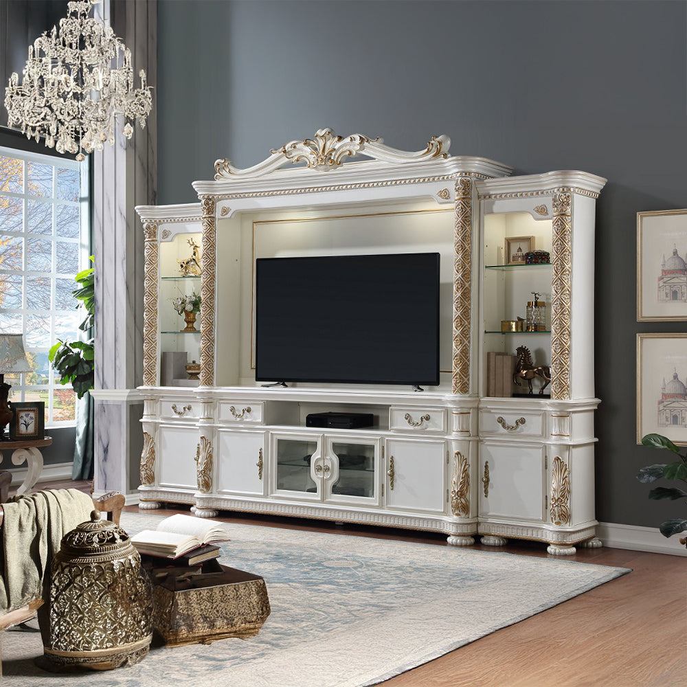 ACME Vendome Antique Pearl Entertainment Center Model LV01520