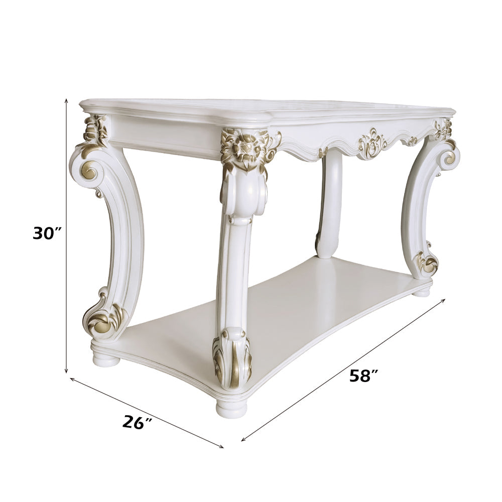ACME Vendome Antique Pearl Sofa Table Model LV01528