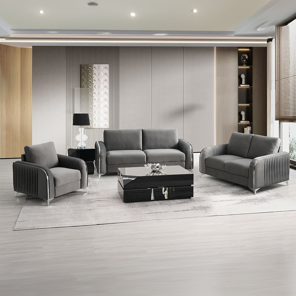 ACME Wenona Gray Velvet Loveseat Model LV01711