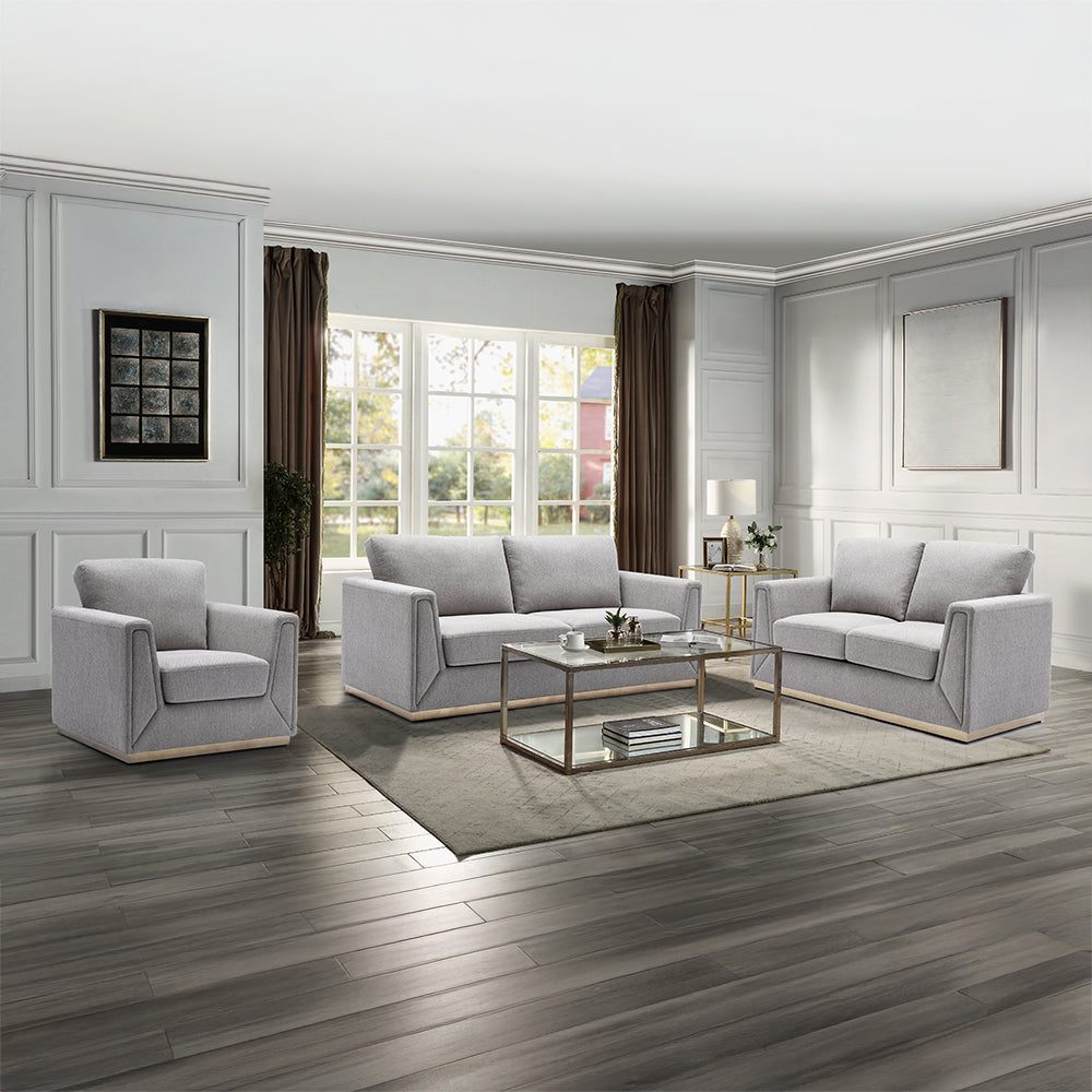 ACME Valin Gray Linen Loveseat Model LV01745