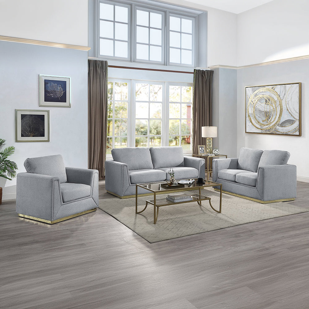 ACME Valin Gray Linen Loveseat Model LV01745