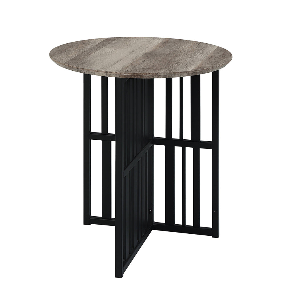 ACME Zudora Antique Oak & Black Coffee Table Model LV01751