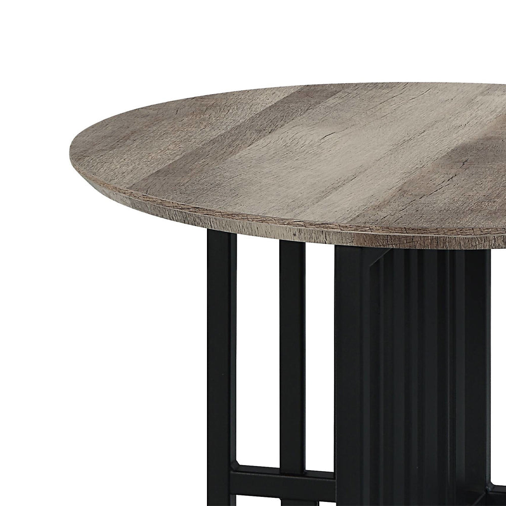 ACME Zudora Antique Oak & Black Coffee Table Model LV01751