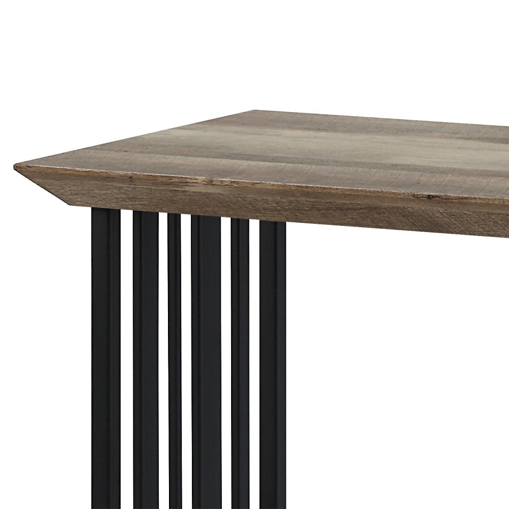 ACME Zudora Antique Oak & Black Sofa Table Model LV01753