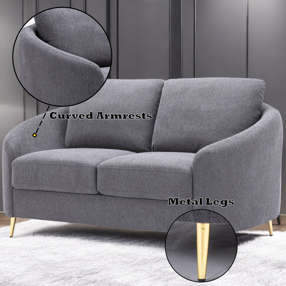 ACME Yuina Gray Linen Loveseat Model LV01772