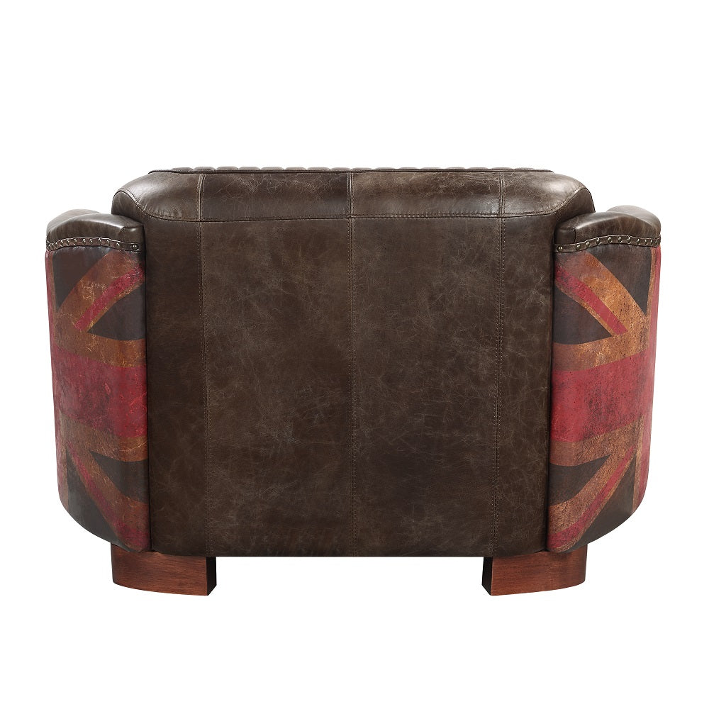 ACME Brancaster Antique Slate Top Grain Leather Loveseat Model LV01810