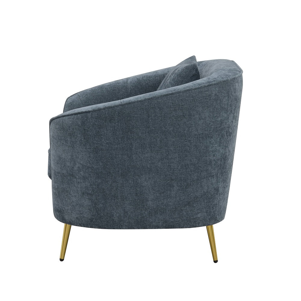 ACME Nakendra Cobalt Blue Chenille Loveseat with 2 Pillows Model LV01921