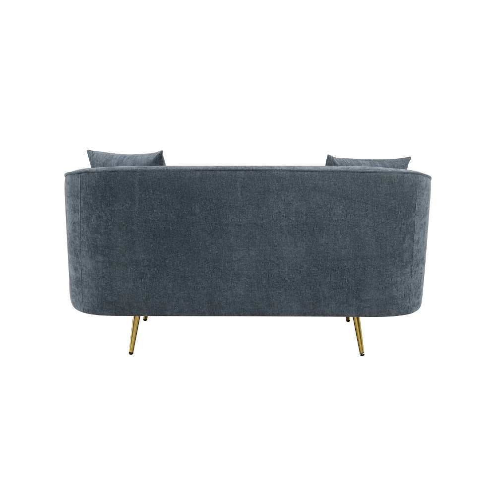 ACME Nakendra Cobalt Blue Chenille Loveseat with 2 Pillows Model LV01921