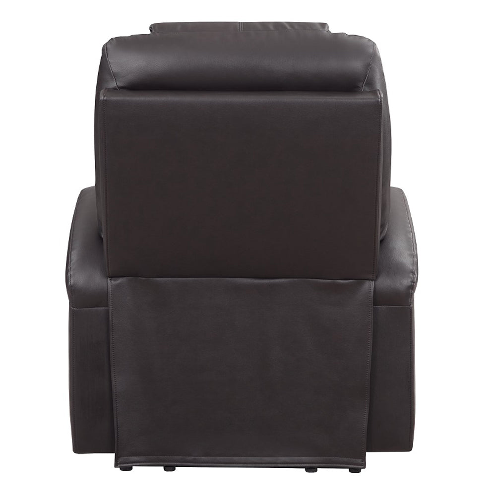 ACME Evander Brown Leather Aire Recliner with Power Lift & Massage Model LV02181