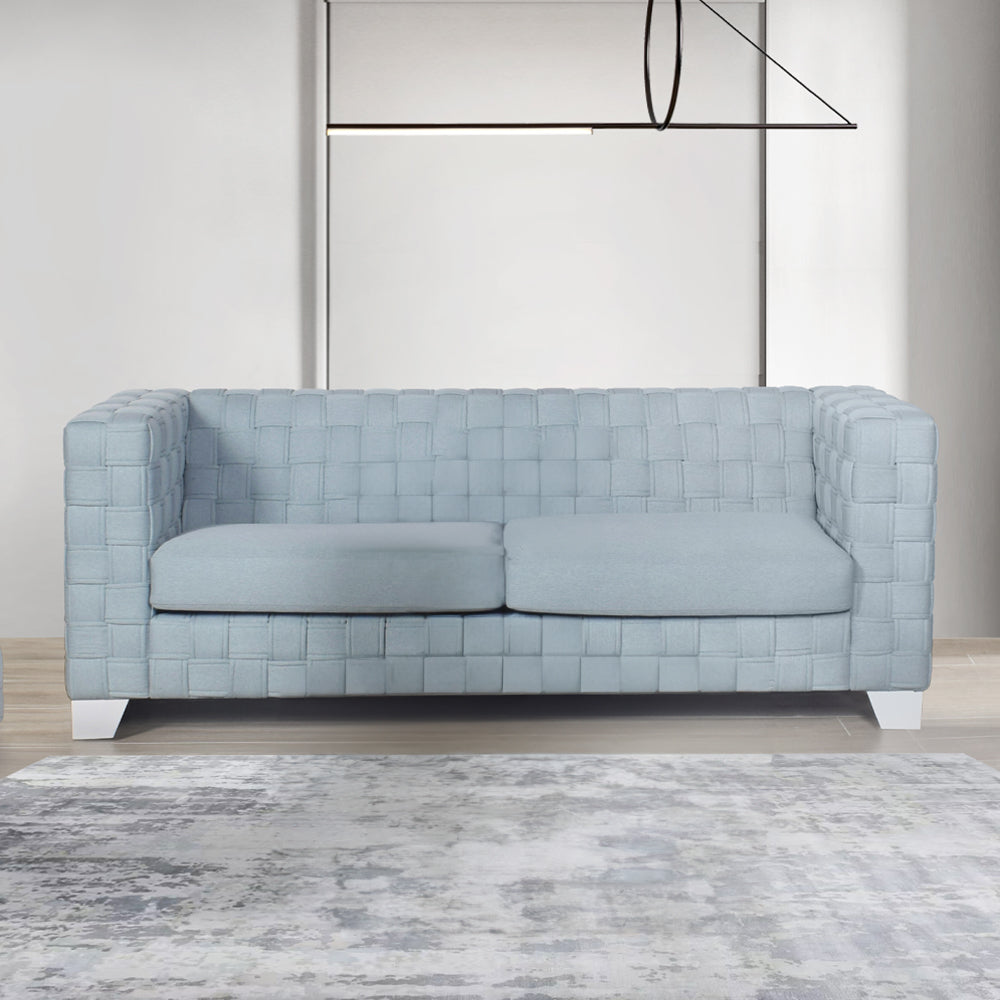 ACME Saree Light Teal Chenille & White Sofa Model LV02346