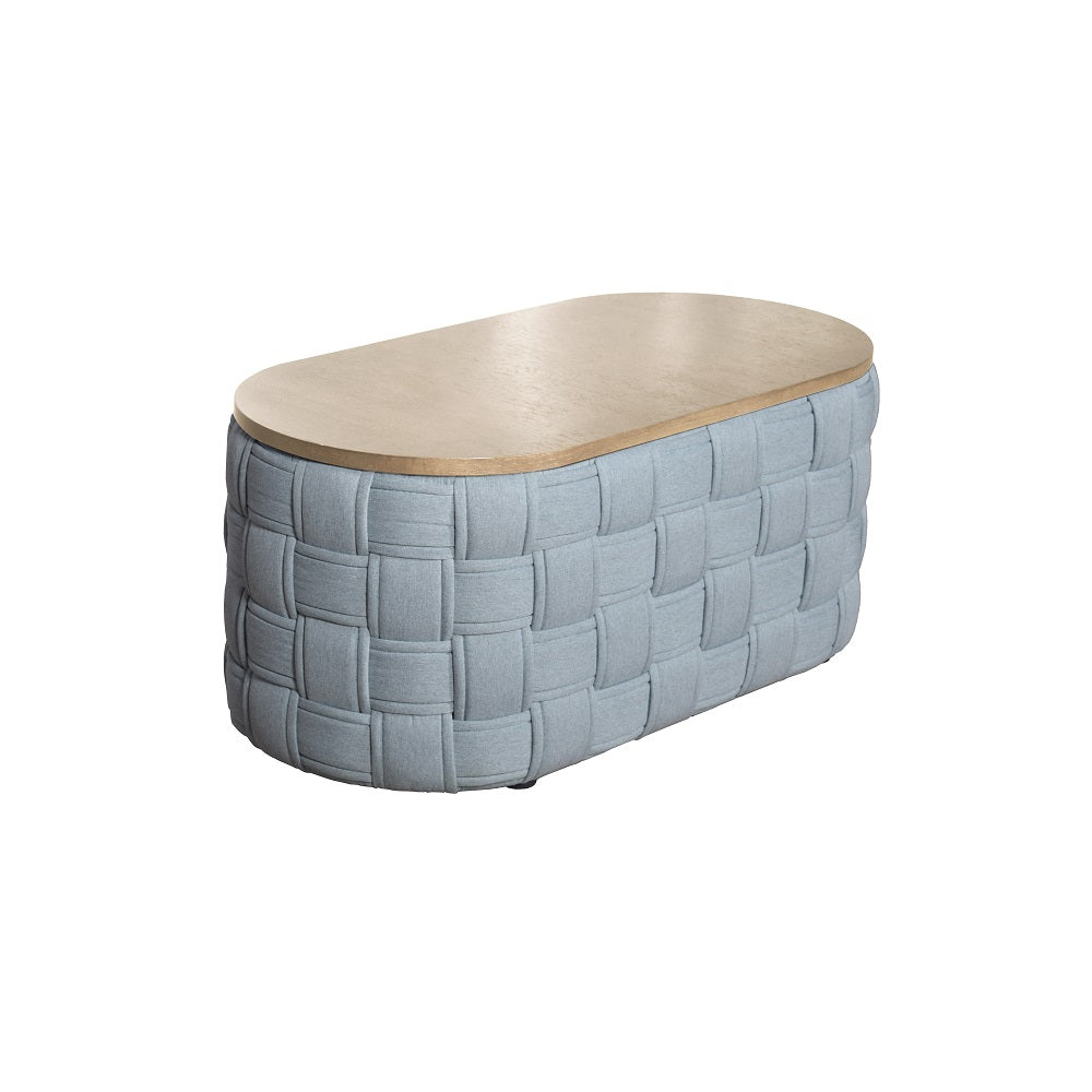 ACME Saree Light Teal Chenille Coffee Table Model LV02349