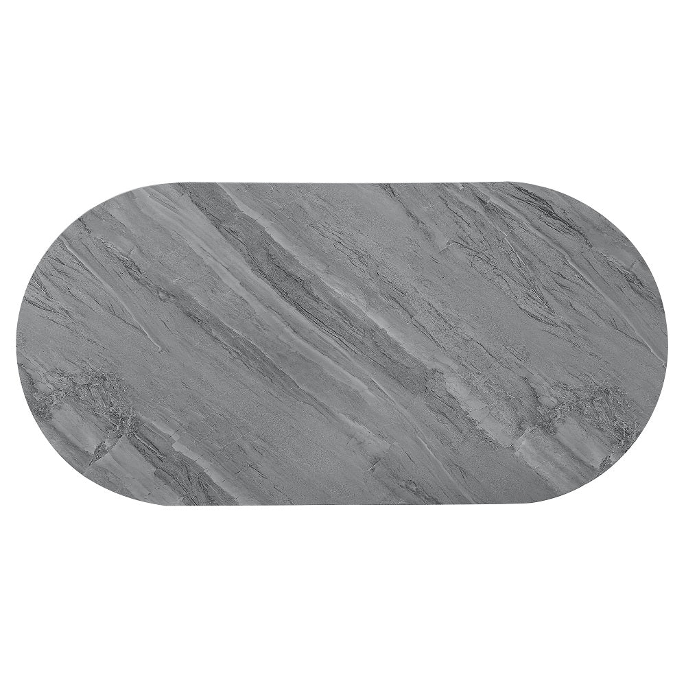 ACME Yukino Gray High Gloss & Chrome Coffee Table Model LV02411
