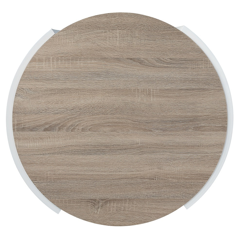 ACME Zoma White High Gloss & Oak Coffee Table Model LV02414