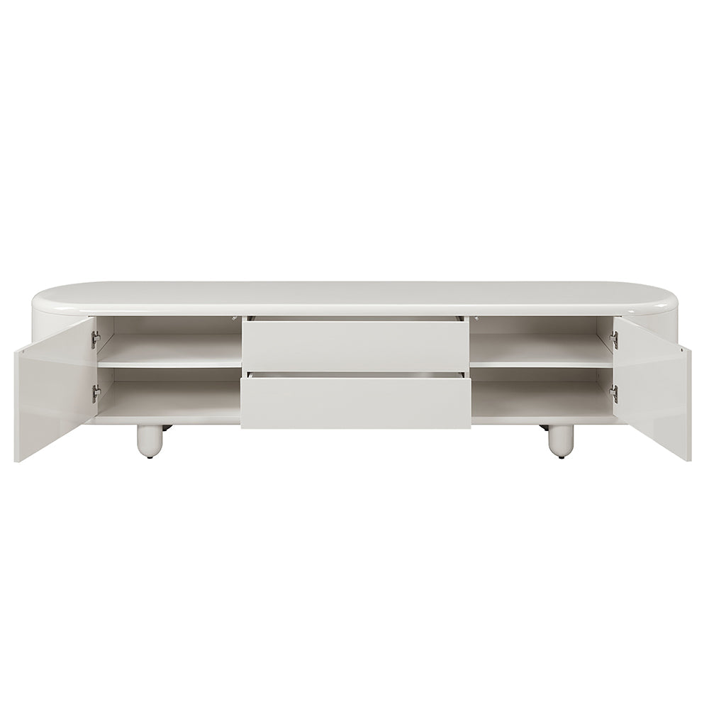 ACME Keely White High Gloss TV Stand Model LV02608