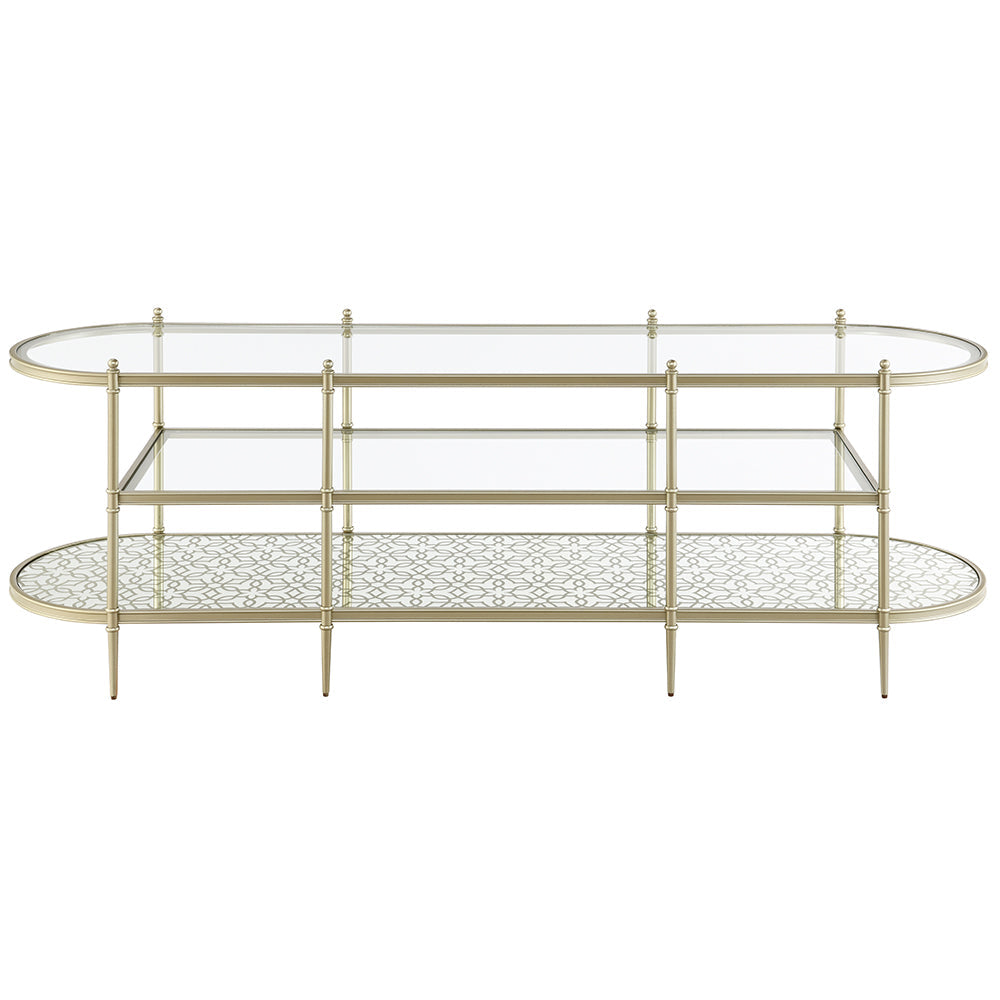 ACME Zaba Glass & Champagne TV Stand Model LV02759