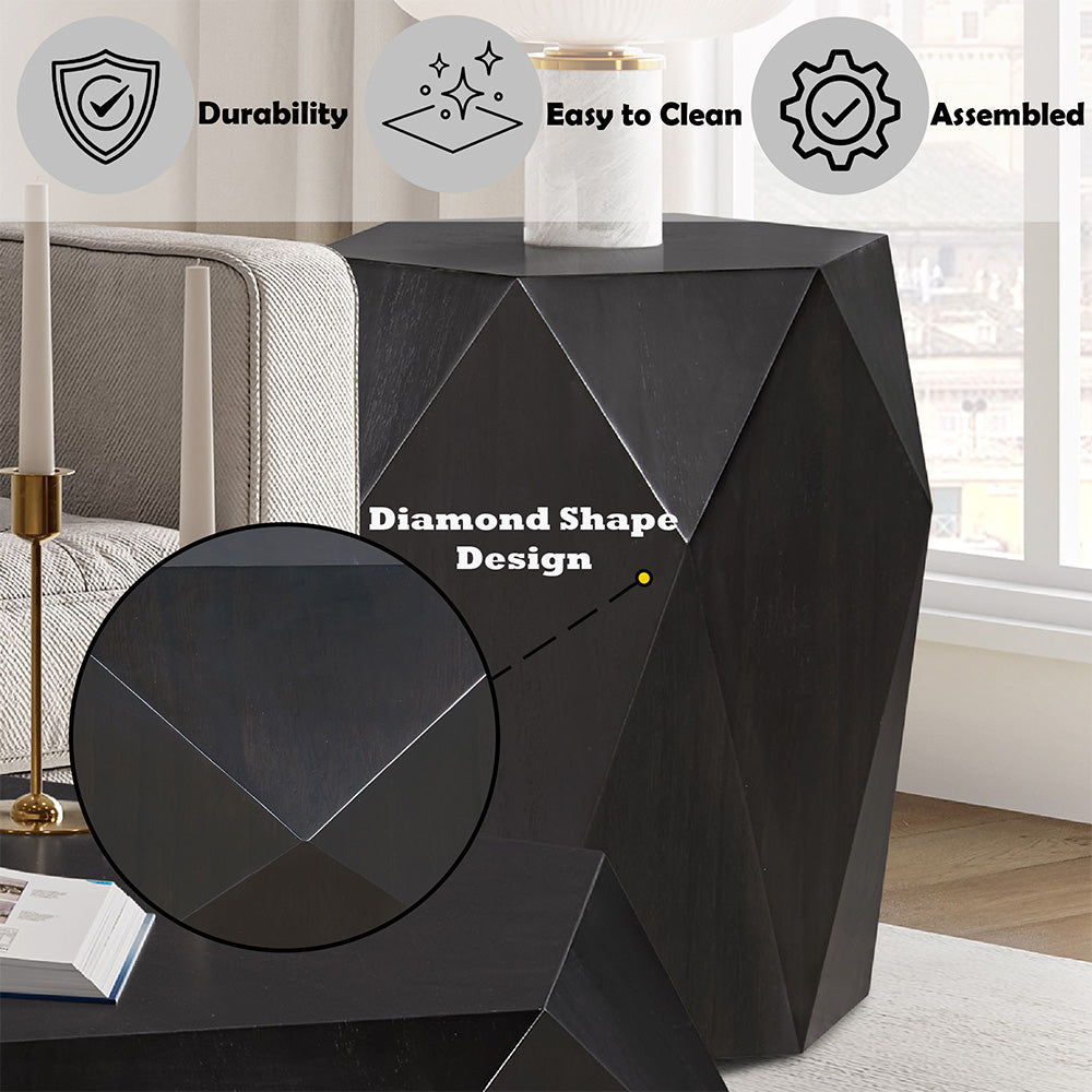 ACME Hanniel Black End Table Model LV02776