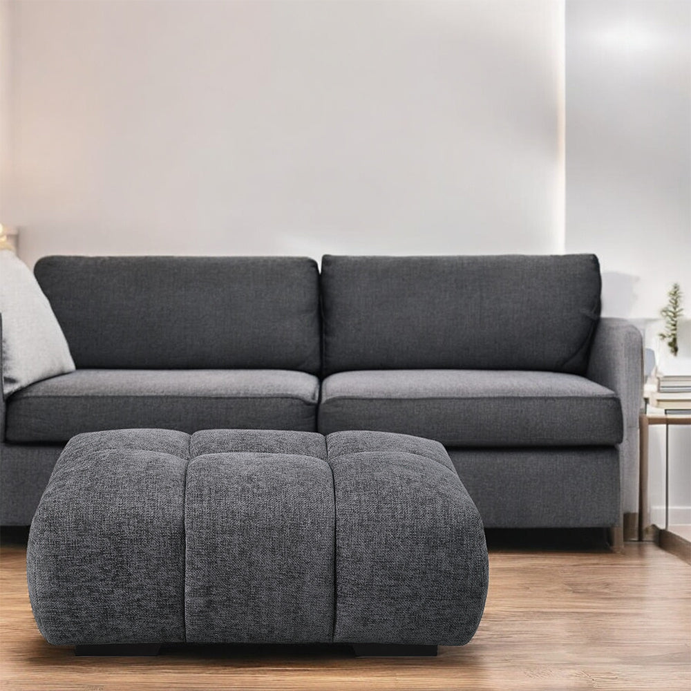 ACME Chosen Gray Chenille Ottoman Model LV02841