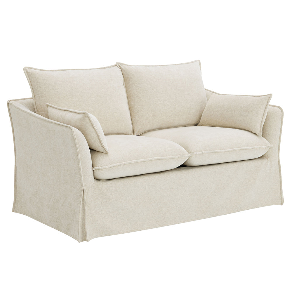 ACME Shane Beige Linen Loveseat with 2 Pillows Model LV02911