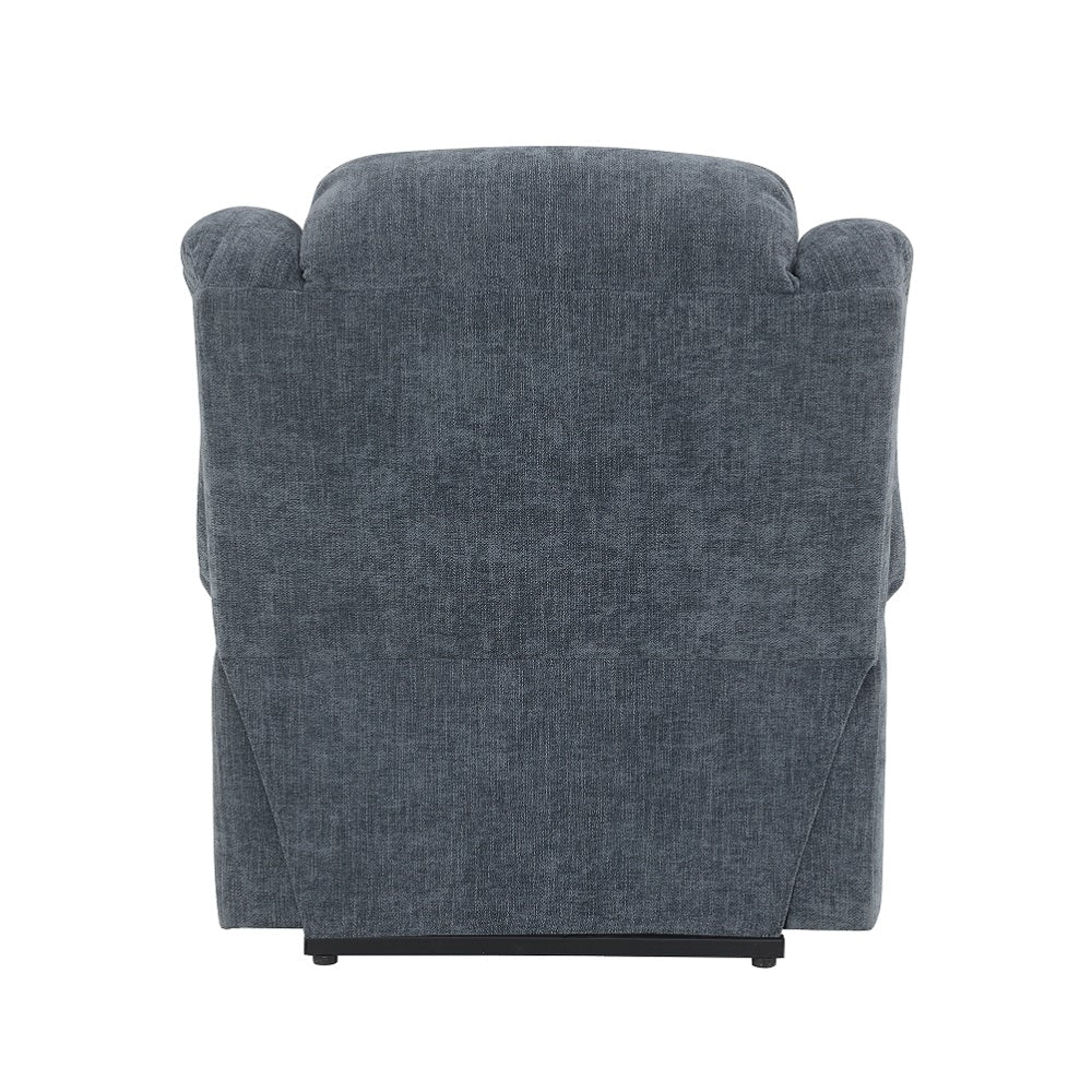 ACME Omarion Blue Chenille Power Recliner with Lift Heating & Massage Model LV02996