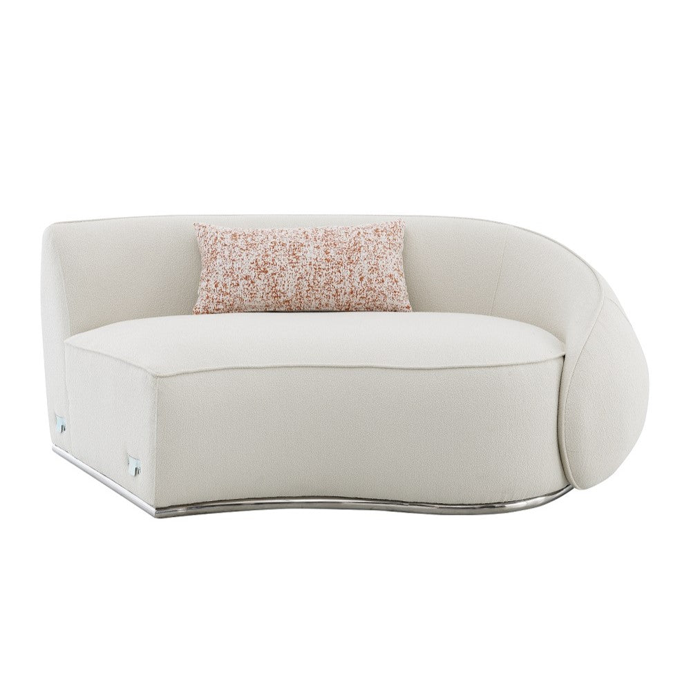 ACME Sahara Beige Boucle Sectional Sofa with 3 Pillows Model LV03010