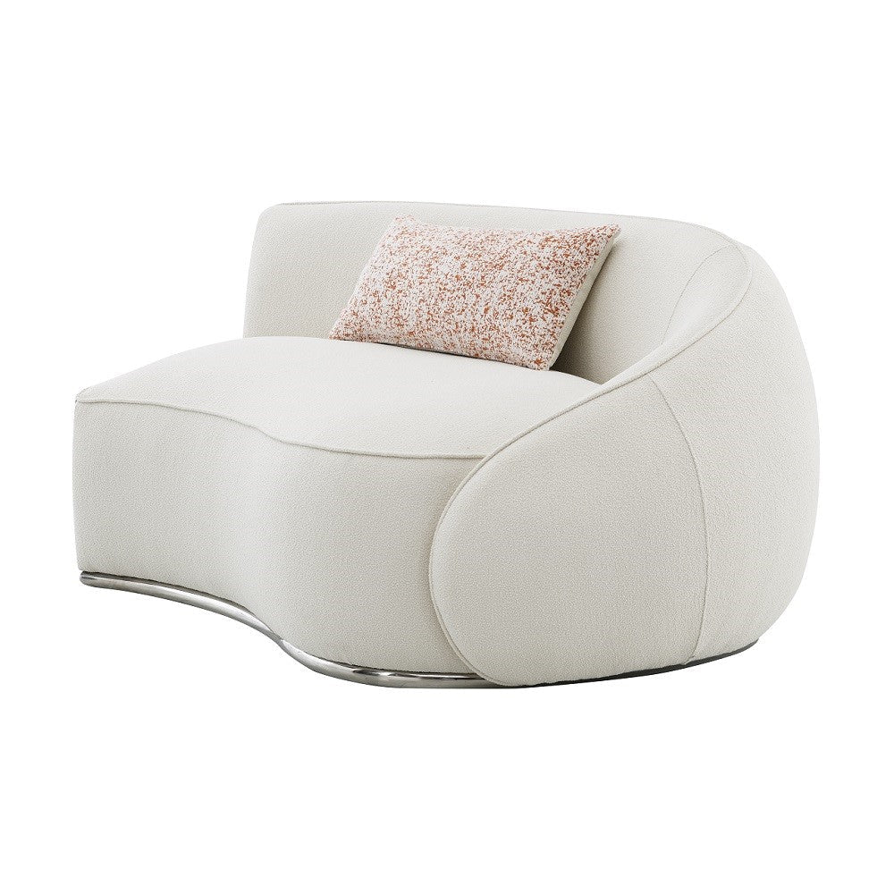 ACME Sahara Beige Boucle Sectional Sofa with 3 Pillows Model LV03010