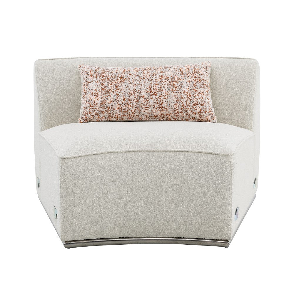 ACME Sahara Beige Boucle Sectional Sofa with 3 Pillows Model LV03010