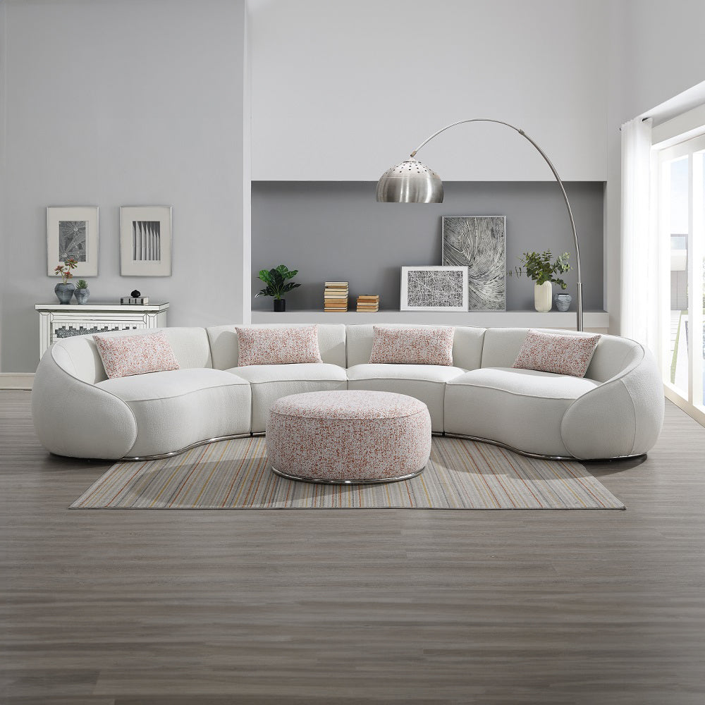 ACME Sahara Pattern Boucle Ottoman Model LV03011