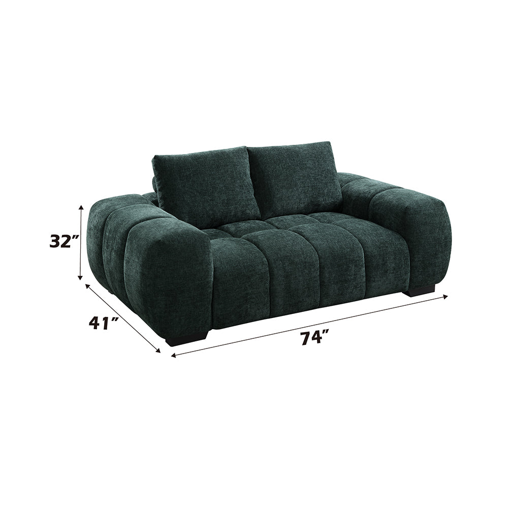 ACME Ferrand Green Chenille Loveseat Model LV03041