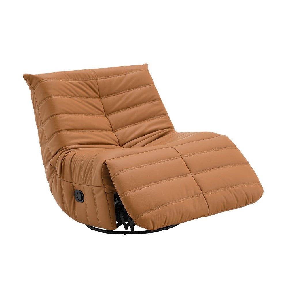 ACME Talmon Orange Synthetic Leather Glider Recliner with Swivel Model LV03072