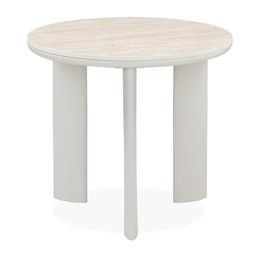 ACME Ingram Ceramic Top & Light Gray End Table Model LV03116