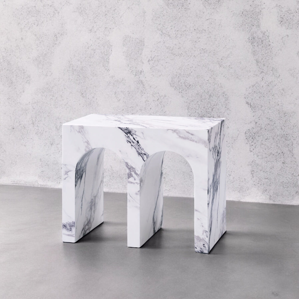 ACME Fritzy Engineered Stone End Table Model LV03126