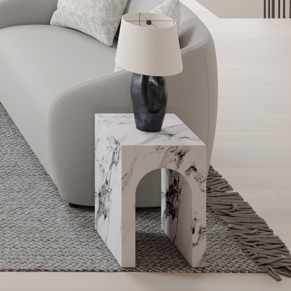 ACME Fritzy Engineered Stone End Table Model LV03127