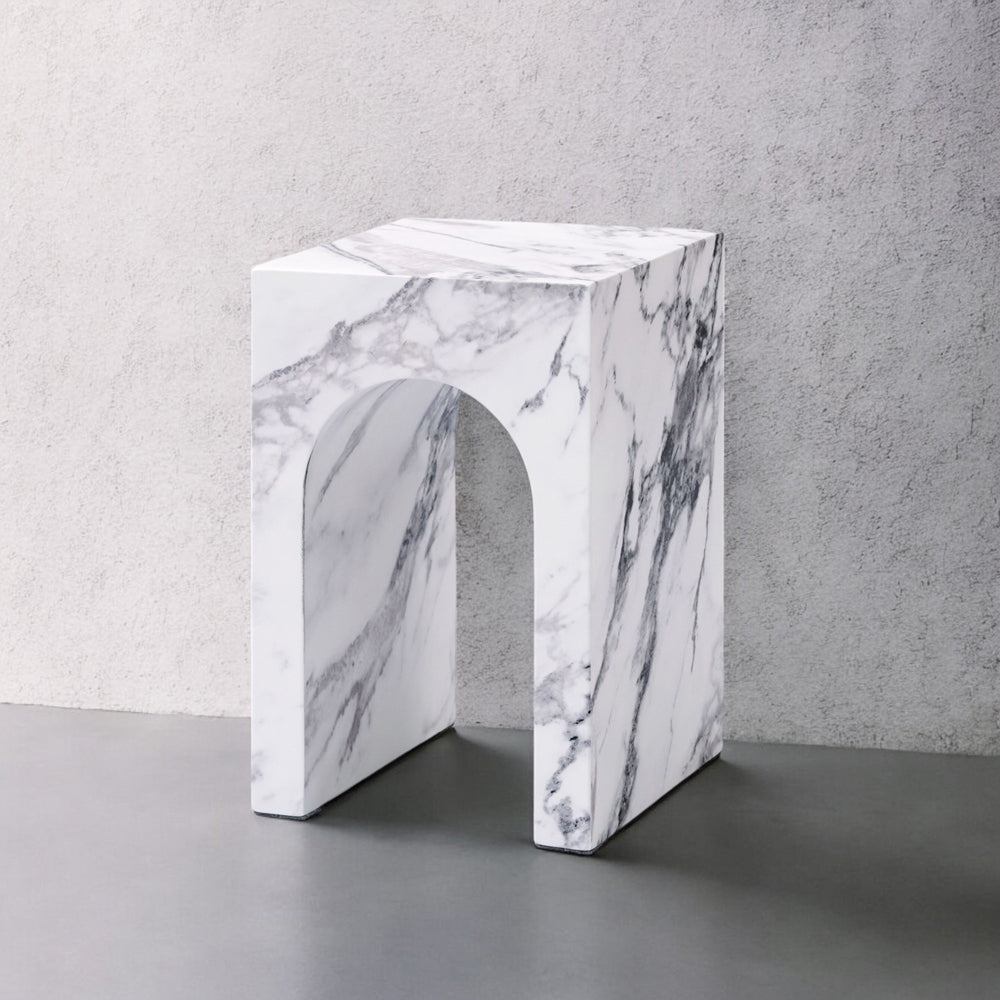 ACME Fritzy Engineered Stone End Table Model LV03127
