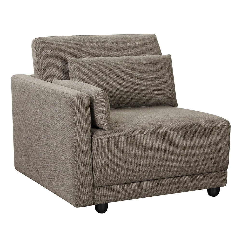 ACME Rylie Brown Linen Modular LF Chair with 3 Pillows Model LV03150