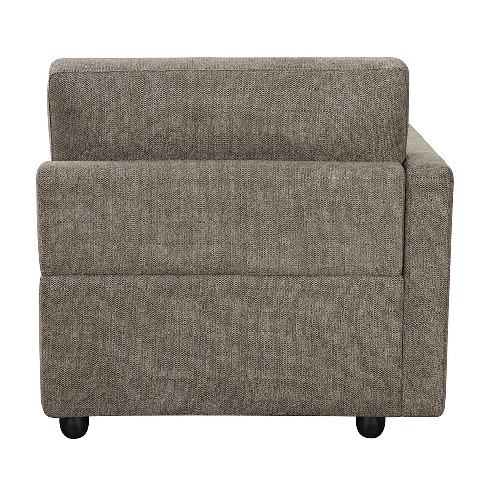 ACME Rylie Brown Linen Modular LF Chair with 3 Pillows Model LV03150