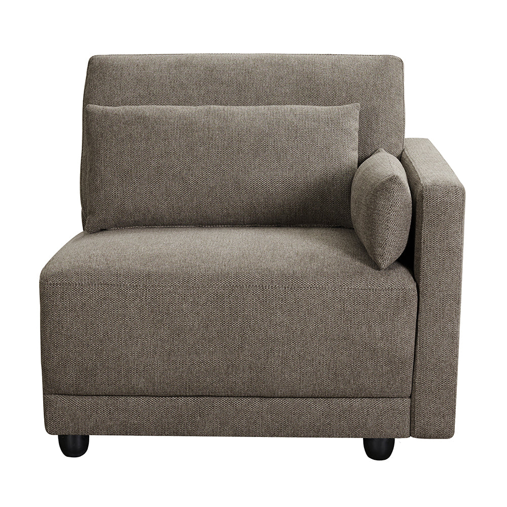 ACME Rylie Brown Linen Modular RF Chair with 2 Pillows Model LV03151