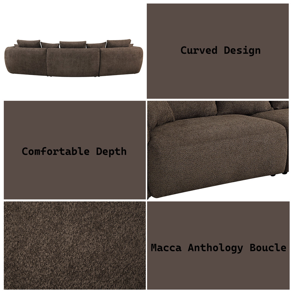 ACME Bash Macca Anthology Boucle Sofa with 7 Pillows Model LV03250