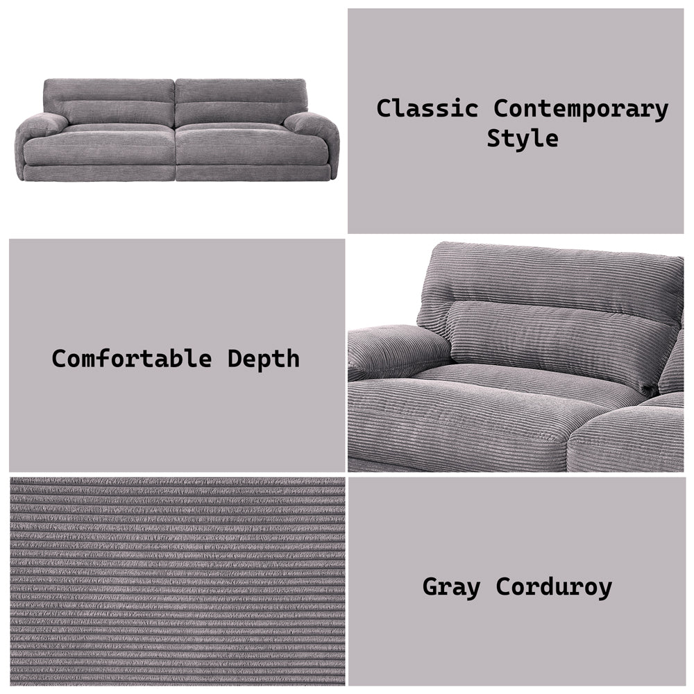 ACME Cadenza Gray Corduroy Sofa Model LV03260