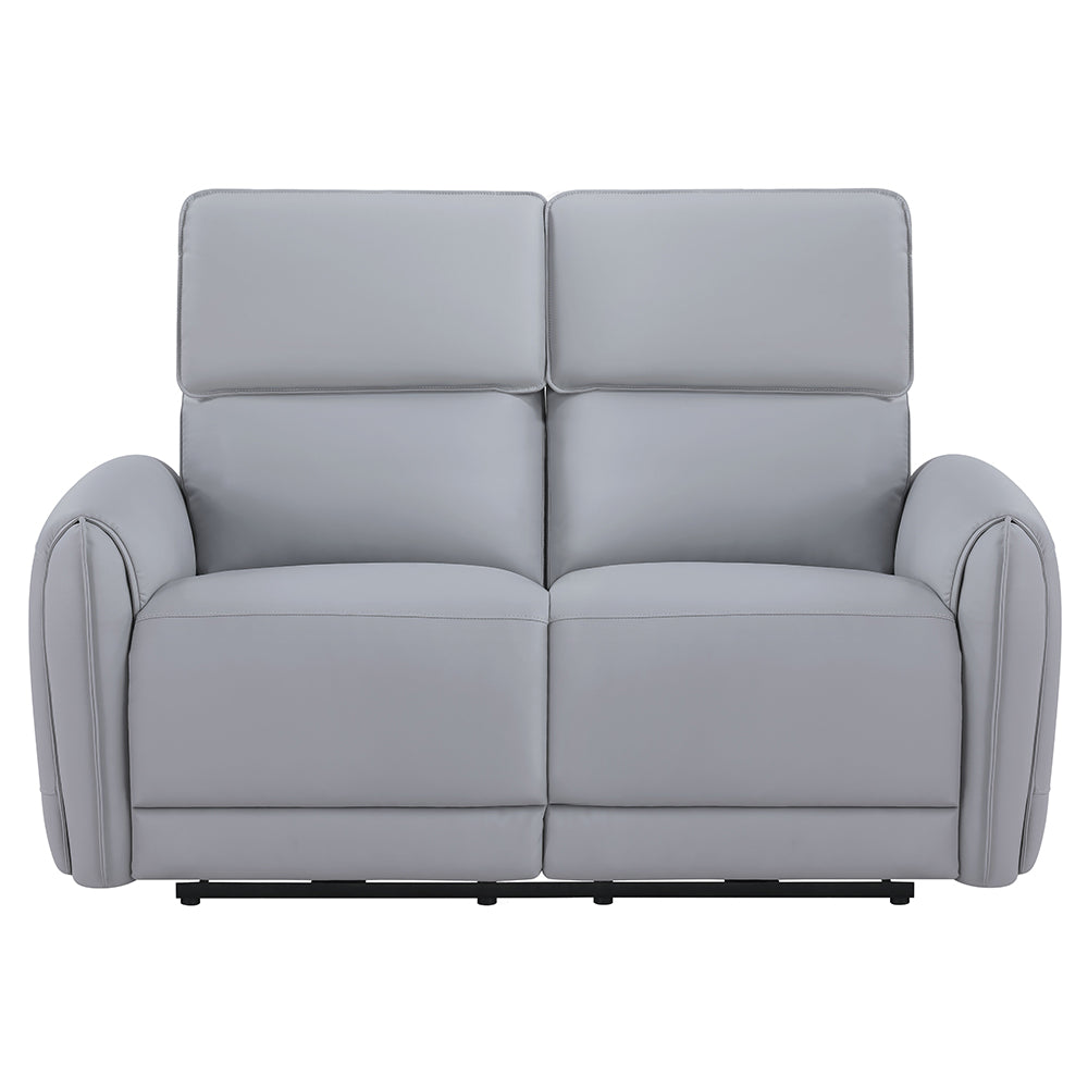 ACME Jeromie Gray Synthetic Leather Power Motion Loveseat with USB Port Model LV03336